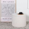 Venture Home Pouf Dunken 51x51x43 cm Teddy Blanc