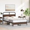 vidaXL Cadre de lit sans matelas 135x190 cm ch&ecirc;ne marron