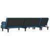 vidaXL Canap&eacute;-lit en forme de L bleu 260x140x70 cm velours