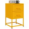 vidaXL Table de chevet jaune moutarde 36x39x60,5 cm acier