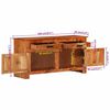 vidaXL Buffet Marron 100 x 30 x 50 cm Bois d'acacia massif