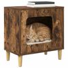 vidaXL Maison pour chat Ch&ecirc;ne fum&eacute; 51 x 30 x 52 cm Bois d'ing&eacute;nierie