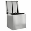 vidaXL Bo&icirc;te de Rangement Ext&eacute;rieure Argent 55 x 50,5 x 50 cm Acier