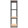 vidaXL &Eacute;tag&egrave;res &agrave; 4 niveaux 4pcs Anthracite Acier et bois d'ing&eacute;nierie