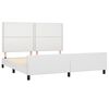 vidaXL Cadre de lit sans matelas blanc similicuir