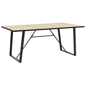 vidaXL Table de salle &agrave; manger Ch&ecirc;ne 200x100x75 cm MDF