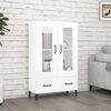 vidaXL Buffet haut Blanc 70x31x115 cm Bois d'ing&eacute;nierie