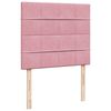 vidaXL Sommier &agrave; lattes de lit avec matelas rose 120x190 cm velours