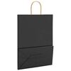 vidaXL Sacs en papier 50 pcs avec poign&eacute;es noir 32x17x44 cm