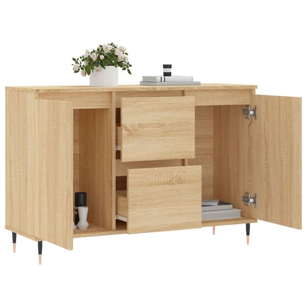 vidaXL Buffet ch&ecirc;ne sonoma 101,5x35x70 cm bois d'ing&eacute;nierie