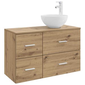 vidaXL Ensemble de mobilier de salle de bain 2 pc Ch&ecirc;ne artisanal
