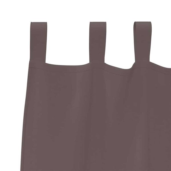 vidaXL Rideaux occultants avec anneaux 2 pcs Marron fonc&eacute; 140 x 140 cm