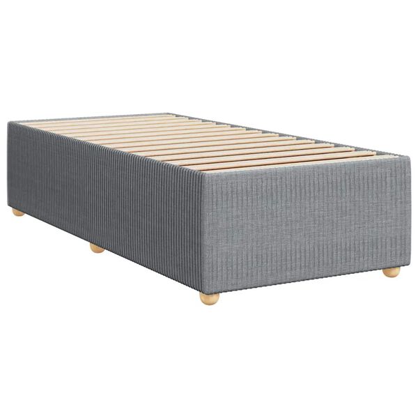 vidaXL Cadre de lit sans matelas gris clair 80x200 cm tissu