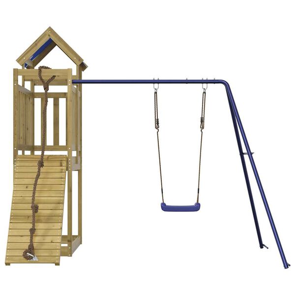 vidaXL Aire de jeux d'ext&eacute;rieur bois de pin impr&eacute;gn&eacute;