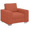 vidaXL Fauteuil rouge orang&eacute; 100x77x82 cm en tissu velours c&ocirc;tel&eacute;