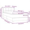 vidaXL Sommier &agrave; lattes de lit avec matelas noir 90x210 cm velours