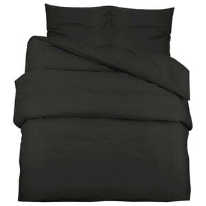 vidaXL Ensemble de housse de couette Noir 140x200 cm Coton