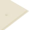 vidaXL Banc Batavia avec coussin cr&egrave;me 150 cm Bois de teck massif