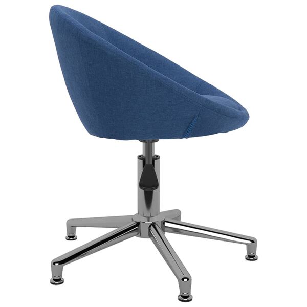 vidaXL Chaises pivotantes &agrave; manger lot de 2 bleu tissu