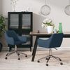 vidaXL Chaises pivotantes &agrave; manger lot de 2 bleu tissu