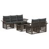 vidaXL Ensemble de canap&eacute; de jardin 6 pc Gris et Gris fonc&eacute; polyrotin