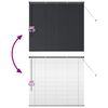 vidaXL Store de Fen&ecirc;tre avec des rideaux Noir Aluminium