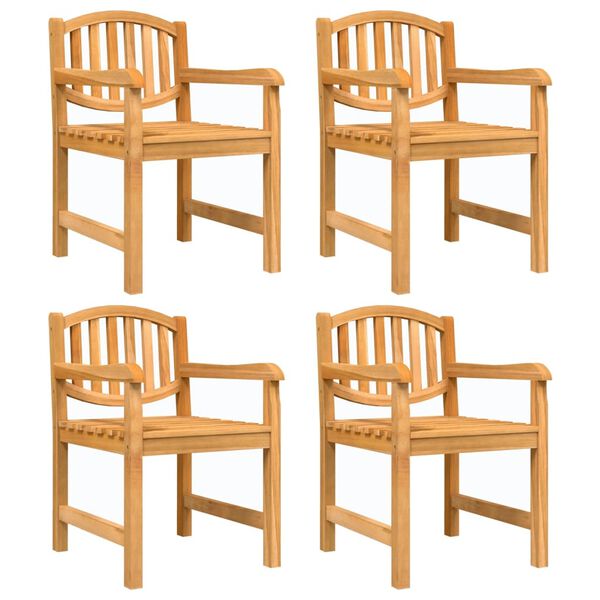 vidaXL Ensemble &agrave; manger de jardin 5pcs Bois de teck massif