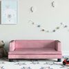 vidaXL Canap&eacute; pour enfants rose 80x45x30 cm velours