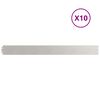 vidaXL Bordures de pelouse 10 pcs 10x103 cm acier inoxydable