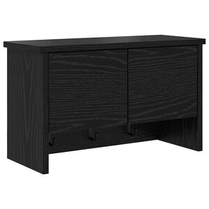 vidaXL Porte-manteau mural Montage mural Ch&ecirc;ne noir 50 x 20 x 30 cm