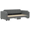 vidaXL Lit de jour avec gigogne sans matelas gris fonc&eacute; 80x200 cm