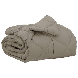 vidaXL Duvet complet toute l'ann&eacute;e Gris clair 135 x 200 cm Microfibre