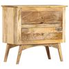 vidaXL Table de chevet 65 x 35 x 60 cm Bois de manguier massif