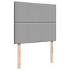 vidaXL Sommier &agrave; lattes de lit et matelas gris clair 120x190 cm tissu