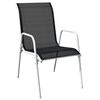 vidaXL Ensemble &agrave; manger d'ext&eacute;rieur 11 pcs Acier Noir