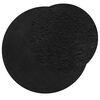 vidaXL Tapis HUARTE &agrave; poils courts doux et lavable noir &Oslash; 80 cm