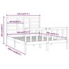 vidaXL Cadre de lit sans matelas blanc 140x200 cm bois de pin massif