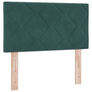 vidaXL T&ecirc;te de lit Vert fonc&eacute; 80 cm Velours
