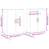 vidaXL Armoires murales 2 pcs ch&ecirc;ne marron bois d'ing&eacute;nierie