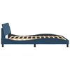 vidaXL Cadre de lit avec t&ecirc;te de lit Dover bleu 160x200cm tissu