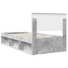 vidaXL Cadre de lit avec t&ecirc;te de lit B&eacute;ton 90 x 200 cm Pin massif