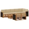vidaXL Ensemble de canap&eacute;s d'ext&eacute;rieur 8 pc Natural