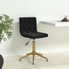 vidaXL Chaise pivotante de salle &agrave; manger Noir Velours