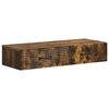 vidaXL Table d'appoint murale Ch&ecirc;ne fum&eacute; 87,5 x 34,5 x 17 cm