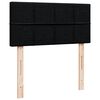 vidaXL Sommier &agrave; lattes de lit et matelas Noir 80x200 cm Tissu