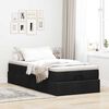 vidaXL Cadre de lit ottoman avec matelas noir 100x200cm tissu