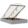 vidaXL Cadre de lit avec matelas avec matelas 2 pcs Gris clair tissu