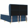 vidaXL Lit &agrave; ressorts avec matelas gris fonc&eacute; 90x190 cm Bleu tissu