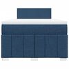vidaXL Sommier &agrave; lattes de lit avec matelas bleu 120x190 cm tissu