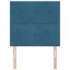 vidaXL T&ecirc;te de lit LED avec des lumi&egrave;res &agrave; LED Bleu 90 cm Polyester